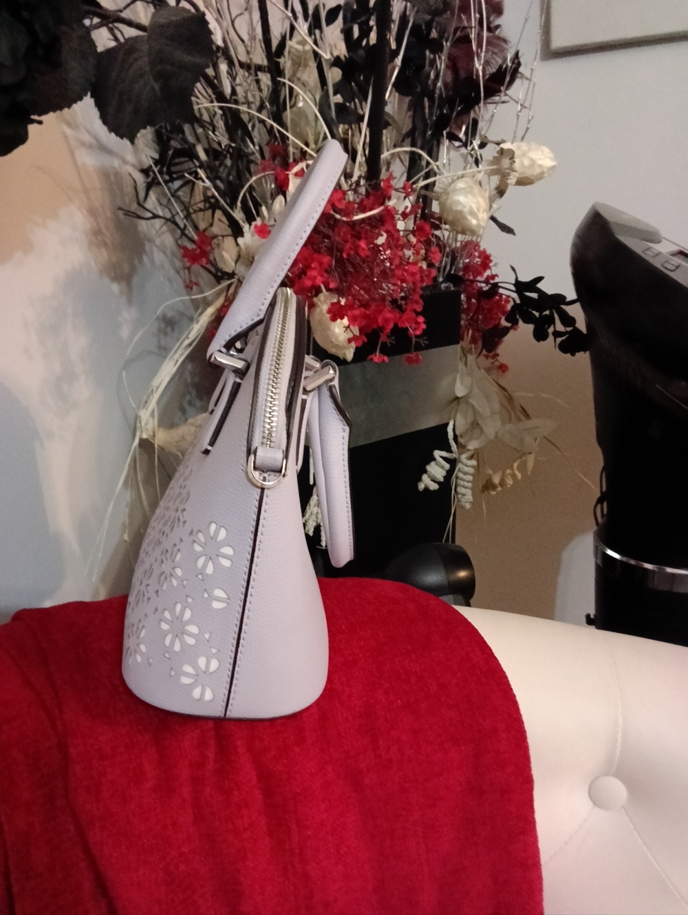kate spade NY Sylvia dome floral perforated Dome/Satchel - Picture 3 of 14